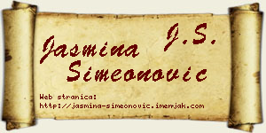 Jasmina Simeonović vizit kartica